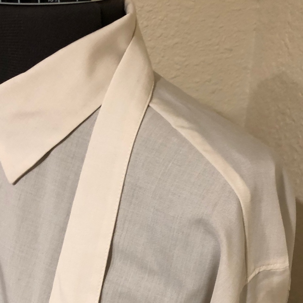 Elegant Cream Bow Tie Blouse - Picture 7 of 16